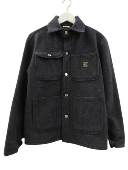 【中古】ポインター POINTER ワークジャケット アクリル カバーオール USA製 ネイビー S メンズ