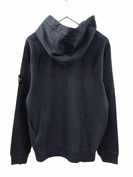 【中古】ストーンアイランド STONE ISLAND 25SS プルオーバー パーカー フーディ L ネイビー 長袖 トップス_1