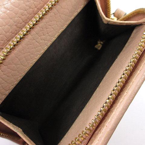 【中古】グッチ GUCCI GGマーモント レザー コンパクトウォレット 二つ折り財布 ピンク ☆AA★ レディース_6