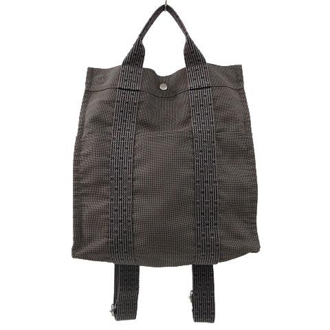 【中古】エルメス HERMES エールライン アドMM グレージュ系 リュックサック バックパック バッグ かばん 鞄
