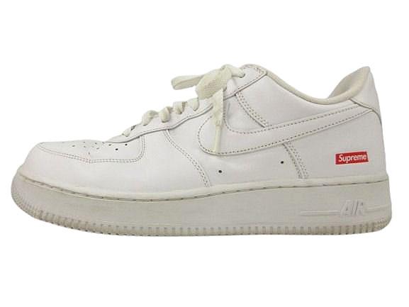 【中古】ナイキ NIKE SUPREME シュプリーム AIR FORCE 1 LOW CU9225-100 エアフォース 1 ロー 28 ホワイト スニーカー