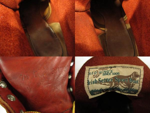 【中古】レッドウィング REDWING 98年 8875 香港返還モデル アイリッシュセッター モックトゥ ブーツ 7.5E 犬タグ_7