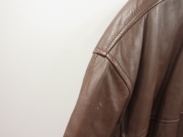 【中古】90s NFL クリーブランド ブラウンズ CLEVELAND BROWNS オールレザー スタジャン XL ブラウン オレンジ_7