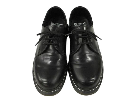 【中古】ドクターマーチン DR.MARTENS 1461 WHITE STITCH 3eye 24757001 3ホール ホワイトステッチ シューズ UK8 黒