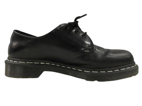 【中古】ドクターマーチン DR.MARTENS 1461 WHITE STITCH 3eye 24757001 3ホール ホワイトステッチ シューズ UK8 黒