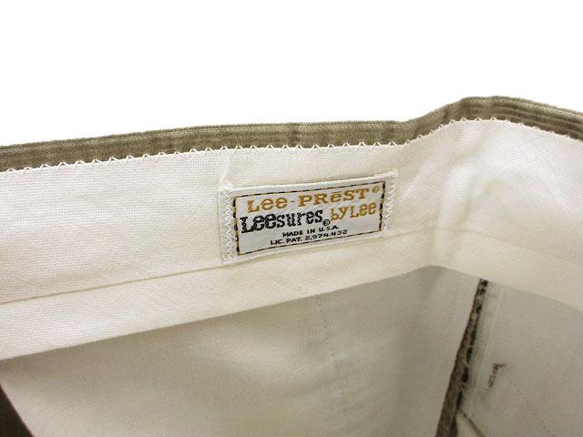 【中古】リー LEE リージャーズ Leesures 60s コーデュロイパンツ スラックス USA製 ヴィンテージ ベージュ メンズ_2
