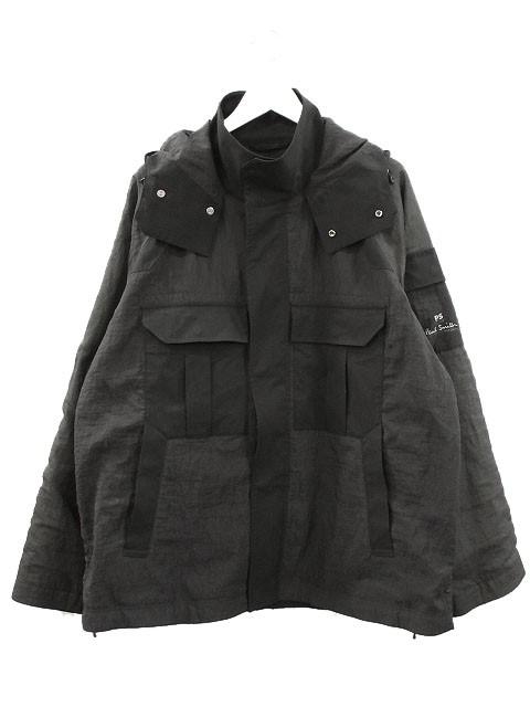 【中古】ピーエスポールスミス PS Paul Smith Archigram ミックスアップブルゾン ジャケット XL ブラック 黒 ナイロン