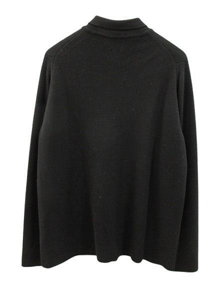 【中古】ジョンスメドレー JOHN SMEDLEY ウール ニットジャケット カーディガン イングランド製 L 黒 ブラック 長袖