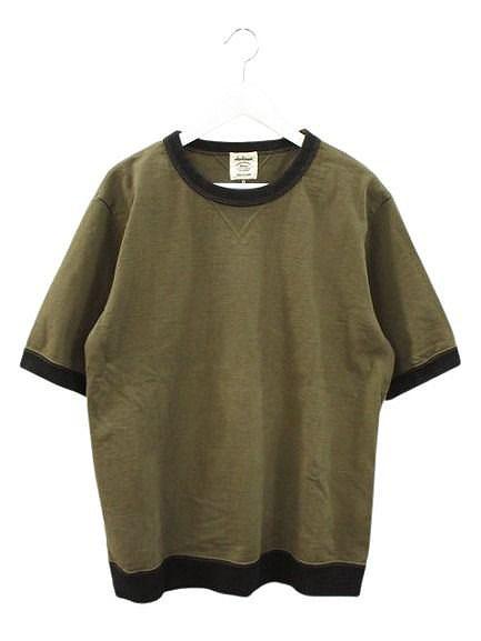 【中古】ジャックマン Jackman Dotsume Rib T-shirt JM5110 ドツメリブTシャツ XL カーキグリーン 半袖 トップス