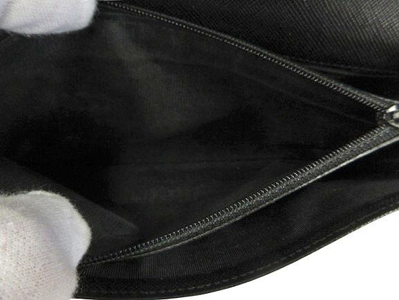 【中古】プラダ PRADA ナイロン 2つ折り 長財布 ロングウォレット 黒 ブラック ☆AA★ メンズ レディース