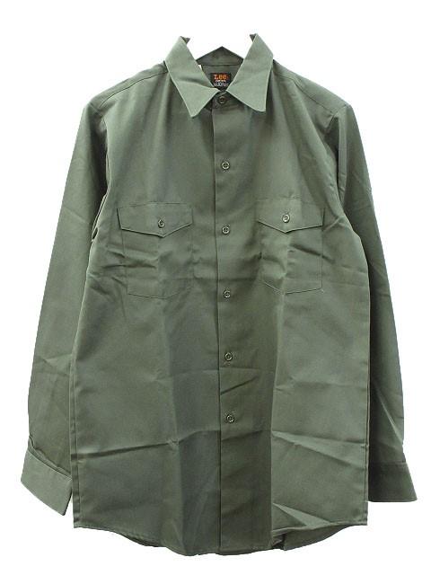 【中古】未使用品 リー LEE 70s CHETOPA デッドストック ワークシャツ ヴィンテージ オリーブ M メンズ