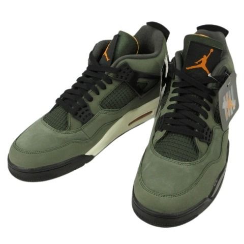【中古】未使用 ナイキ NIKE スニーカー UNDEFEATED Air Jordan 4 Retro Deep Green スニーカー エアジョーダン 30.0
