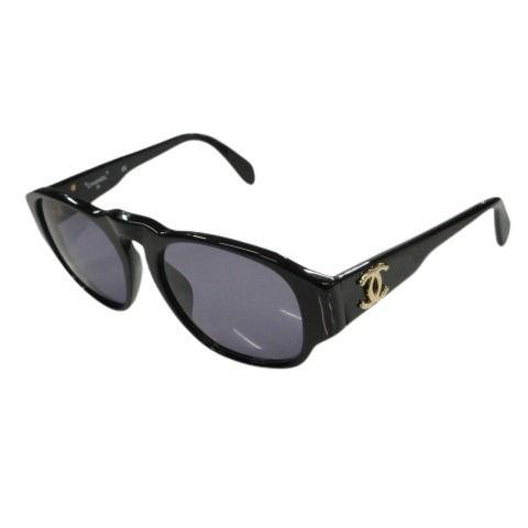 中古】シャネル CHANEL サングラス ココマーク ブラック 黒 ブルー系