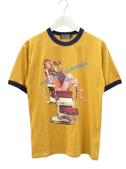 【中古】ヒステリックグラマー HYSTERIC GLAMOUR HYSTERIC HAIR CUT Tシャツ ヒステリック ヘアーカット S オレンジ