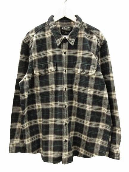 【中古】フィルソン FILSON VINTAGE FLANNEL WORK SHIRTS 11010689 ヴィンテージフランネルワークシャツ XXL ブラック