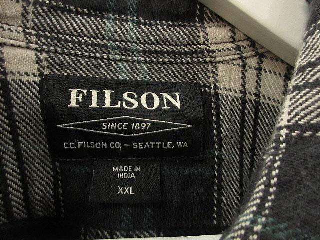 【中古】フィルソン FILSON VINTAGE FLANNEL WORK SHIRTS 11010689 ヴィンテージフランネルワークシャツ XXL ブラック_2