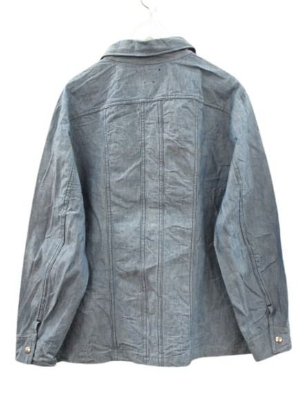 【中古】リー LEE 70s シャンブレー ウエスタンジャケット デニムジャケット USA製 ヴィンテージ XL メンズ_1