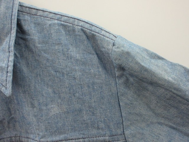 【中古】リー LEE 70s シャンブレー ウエスタンジャケット デニムジャケット USA製 ヴィンテージ XL メンズ_4