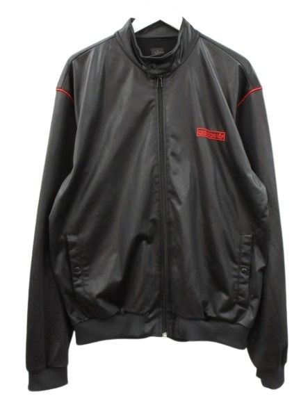 【中古】アディダス adidas 00s トラックジャケット ライダース ブラック 黒 XL メンズ