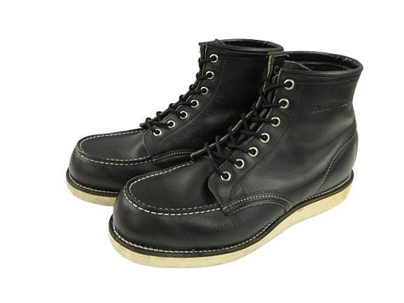 【中古】レッドウィング REDWING 00s 8130 アイリッシュセッター モックトゥ ブーツ 刺繍 羽タグ 9.5 2E ブラック
