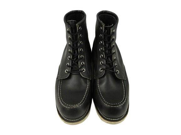 【中古】レッドウィング REDWING 00s 8130 アイリッシュセッター モックトゥ ブーツ 刺繍 羽タグ 9.5 2E ブラック