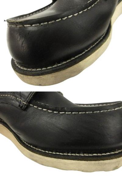 【中古】レッドウィング REDWING 00s 8130 アイリッシュセッター モックトゥ ブーツ 刺繍 羽タグ 9.5 2E ブラック