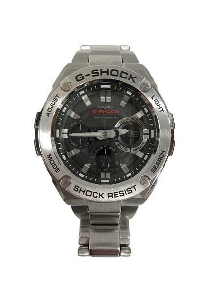 【中古】カシオジーショック CASIO G-SHOCK GST-W1100 腕時計 アナログ ソーラー ウォッチ シルバー メンズ