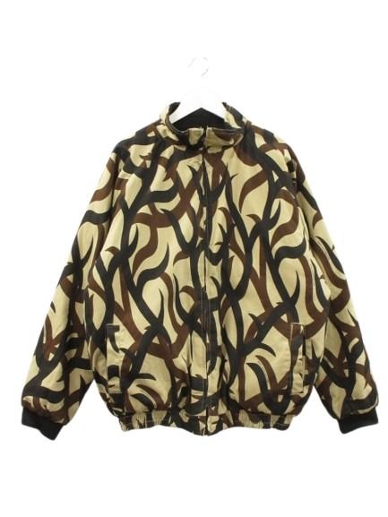 【中古】アサット ASAT トライバルカモ ジャケット XL 裏地フリース スタンドカラー ブルゾン ブラウン メンズ