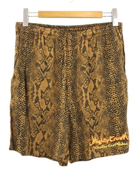 【中古】ワコマリア MIGHTYCROWN HAWAIIAN SHORTS マイティクラウン パイソン柄 ハワイアン ショーツ ショートパンツ