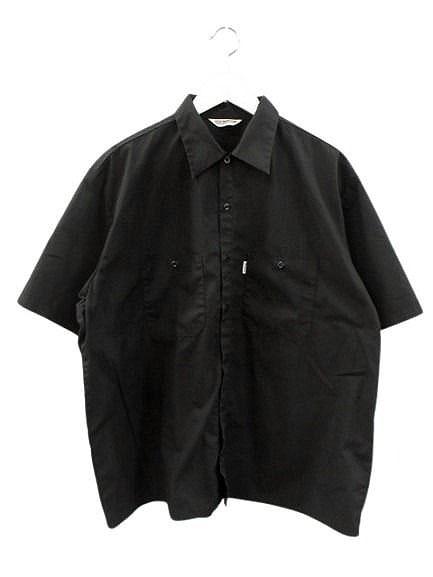 【中古】クーティー COOTIE T/W Work S/S Shirt ショートスリーブワークシャツ L 黒 ブラック 半袖 ボタンシャツ