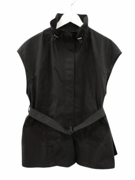 【中古】セオリーリュクス theory luxe Tech Poplin Vally Vest ベスト 38 黒 ブラック トップス レディース
