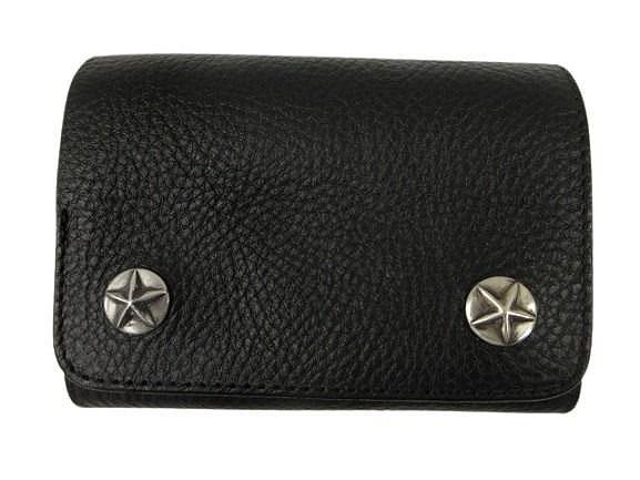 【中古】キャリー CALEE 25AW SILVER STAR CONCHO FLAP LEATHER HALF WALLET フラップ レザーハーフウォレット