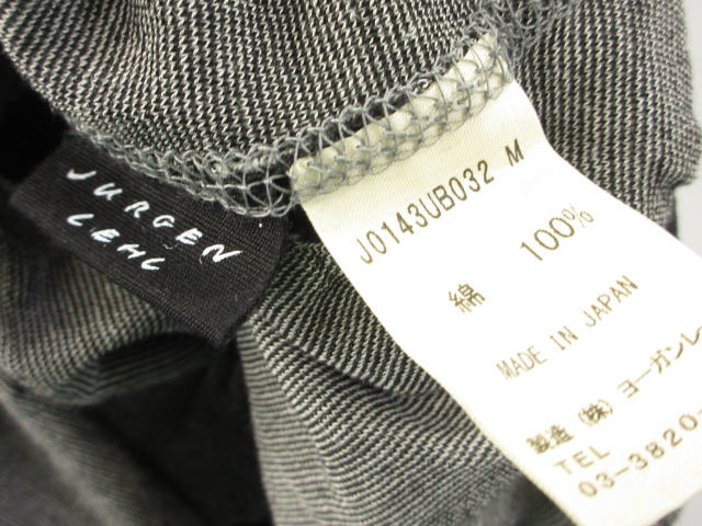 【中古】未使用品 ヨーガンレール JURGEN LEHL オセロ チュニック ワンピース M グレー系 長袖 ドット カットソー_4