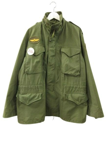 【中古】アルファ ALPHA 90s M65 フィールドジャケット タクシードライバー USA製 ワッペン オリーブ M-R メンズ