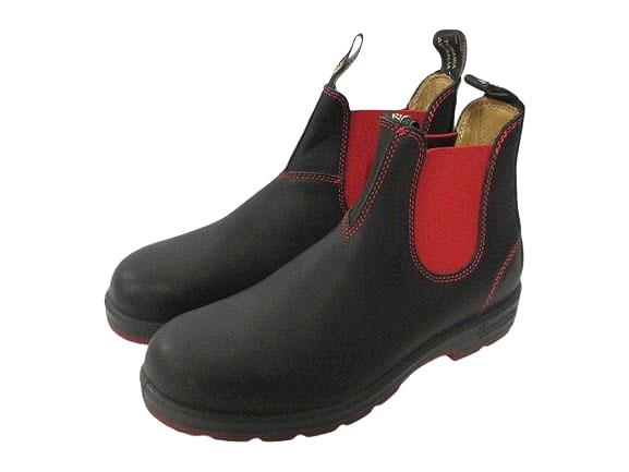 【中古】未使用品 ブランドストーン Blundstone 1316 サイドゴアブーツ 9 ブラック レッド シューズ 靴 メンズ