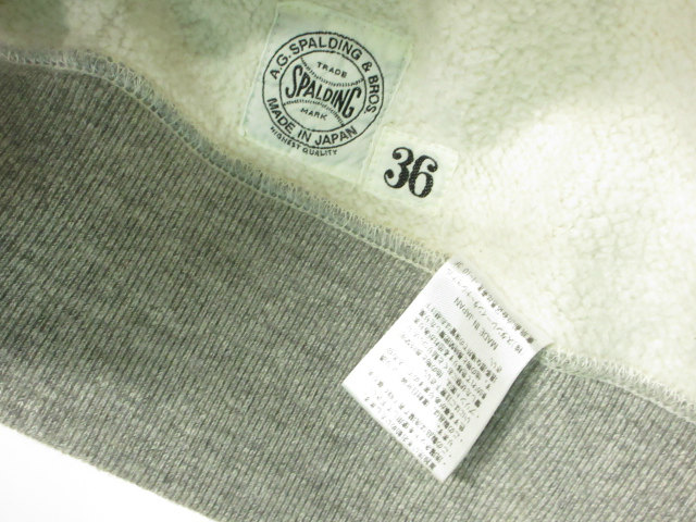 【中古】A.G.SPALDING&amp;BROS. 両V形づくるプルオーバー 流汗 ティーシャツ 調教師 36 薄墨色 トップス 長袖