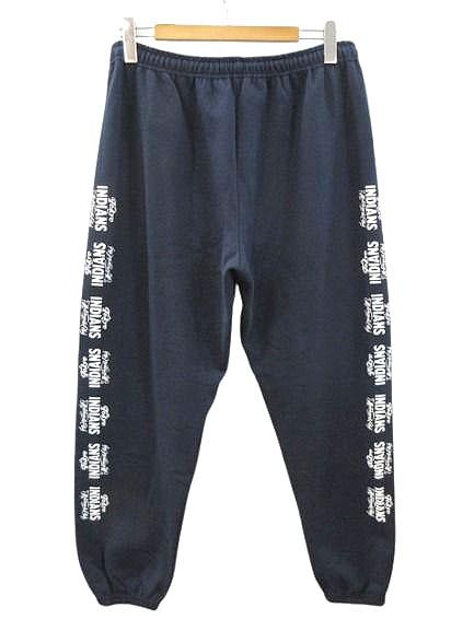 【中古】TOKYO INDIANS 日本の首都インディアンズ サイドロゴプリント スウェットパンツ L 米国海軍 ボトムス  メンズ