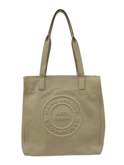 【中古】マークジェイコブス MARC JACOBS レザー トートバッグ H051L01FA21 グレージュ系 ショルダーバッグ 本革 BAG