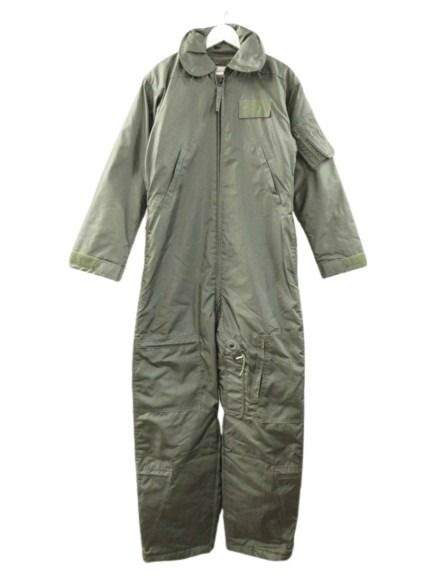 【中古】未使用品 U.S.AF 米軍 80s CWU-64/P フライトスーツ アラミド つなぎ カバーオール オリーブ 40L メンズ