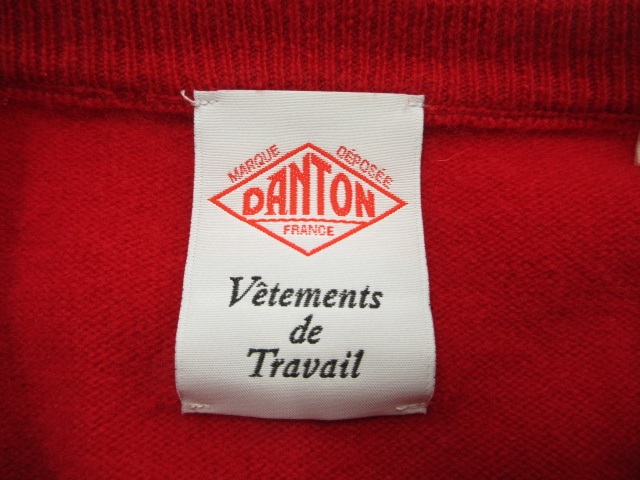 【中古】ダントン DANTON LAMBSWOOL CREW NECK KNIT PULLOVER DT-D0028 ウールクルーネックニットプルオーバー 42 赤_2