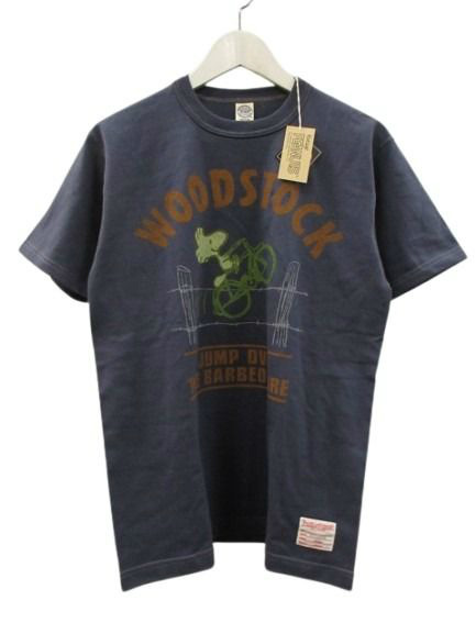 【中古】未使用品 トイズマッコイ TOYS McCOY WOODSTOCK ウッドストック プリントTシャツ TMC2628 ネイビー M