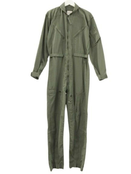 【中古】ヴィンテージ U.S.AF 90s 米軍 CWU-27P オールインワン アラミド カバーオール つなぎ オリーブ 38R メンズ