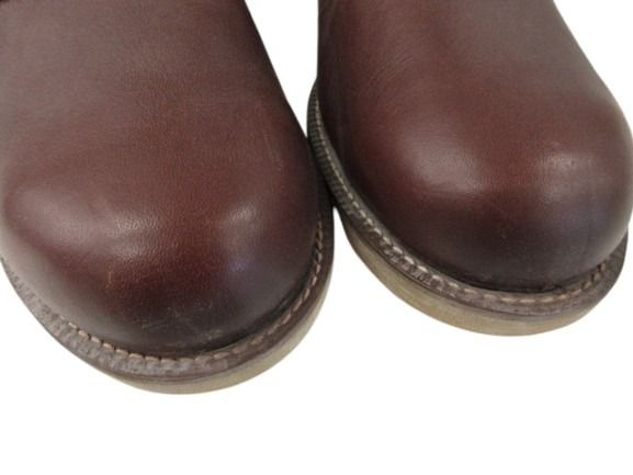 【中古】未使用品 ヴィンテージ ジョージア GEORGIA ワークブーツ デッドストック 8.5 R レザー USA製 プレーントゥ_4