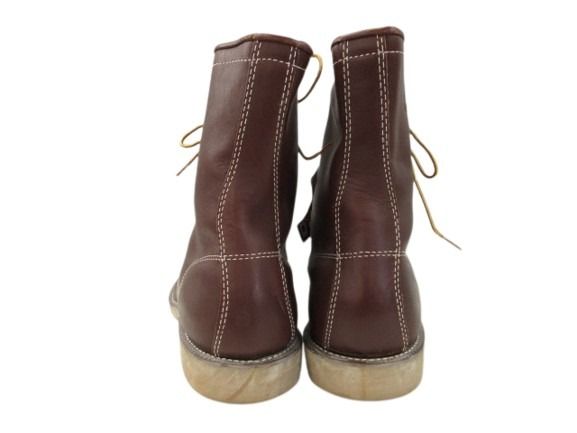 【中古】未使用品 ヴィンテージ ジョージア GEORGIA ワークブーツ デッドストック 8.5 R レザー USA製 プレーントゥ_5