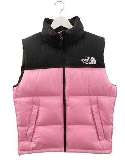 【中古】ザノースフェイス THE NORTH FACE ヌプシ ダウンベスト ピンク L Nuptse Vest ND92338 メンズ