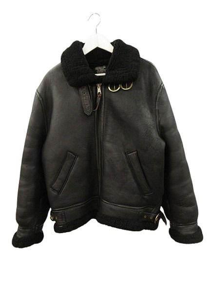 【中古】US SHEEPSKIN TYPE B-3 シープスキン 飛翔上衣 羊肉 L 黒いこと USA製 ミリタリー メンズ