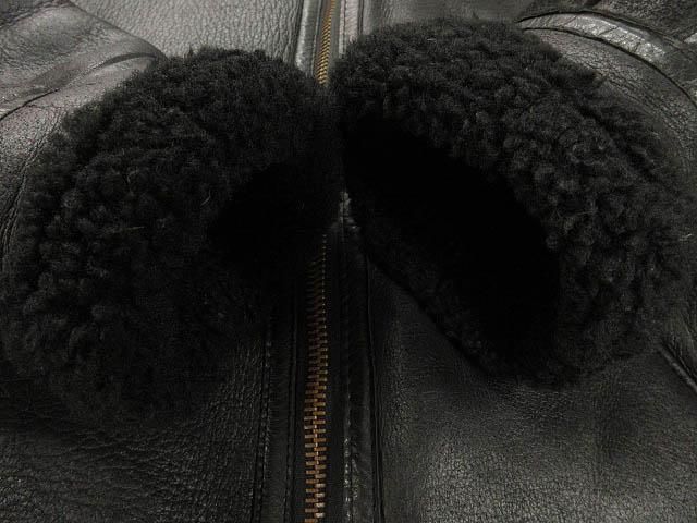 【中古】US SHEEPSKIN TYPE B-3 シープスキン 飛翔上衣 羊肉 L 黒いこと USA製 ミリタリー メンズ