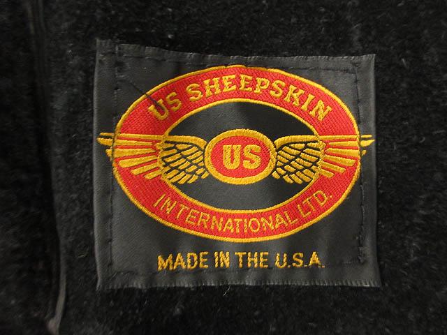 【中古】US SHEEPSKIN TYPE B-3 シープスキン 飛翔上衣 羊肉 L 黒いこと USA製 ミリタリー メンズ