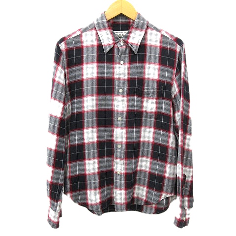 中古 ワコマリア オンブレチェック シャツ 長袖 レーヨン 薄手 バックチェーン刺繍 M 黒 ブラック 赤レッド グレーの通販はau Pay マーケット ブランド古着のベクトル