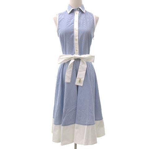 中古 ケイトスペード シャツ ワンピース ロング ストライプ ノースリーブ 切替 フレア 正規品 0 Xsサイズ ブルーの通販はau Pay マーケット ブランド古着のベクトル